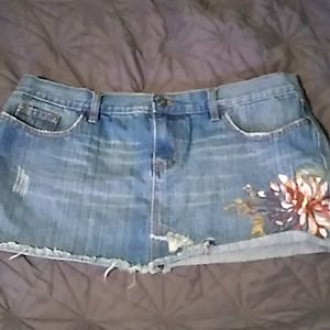 Wet Seal Denim Mini Skirt Size XL